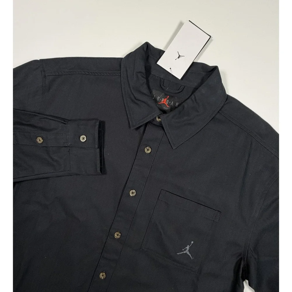 Nike Air Jordan Essential Statement Button-Down Shirt FV7446-010 Men's Size S